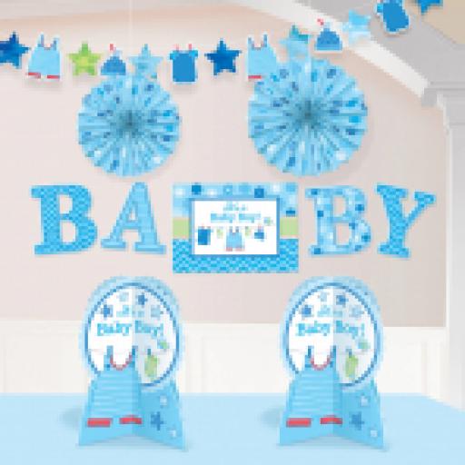 Welcome Baby Boy Baby Shower Room Decoration Kit