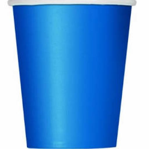 14 Royal Blue Paper Party Cups 9oz