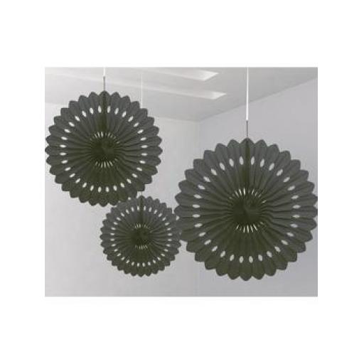 Decorative Fan 16 inch Black 1pc