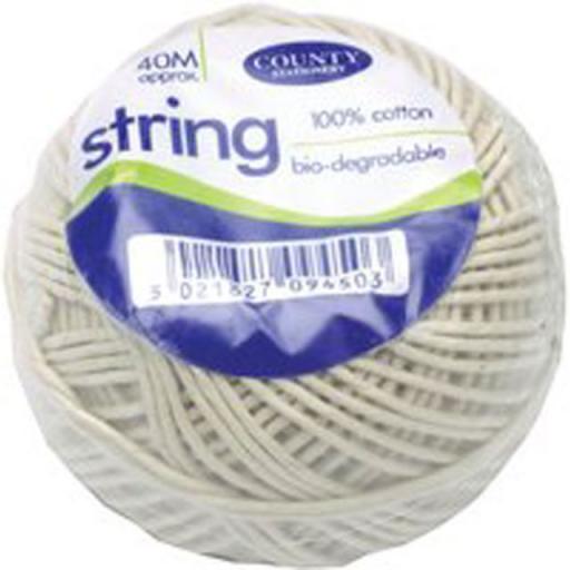 String Bio-degradable 40m Approx 100% Cotton
