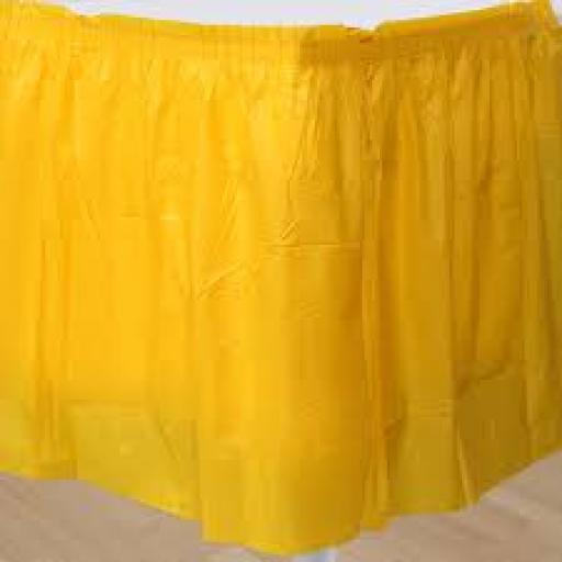Plastic Sunflower Yellow Table Skirt 73cm x 426cm