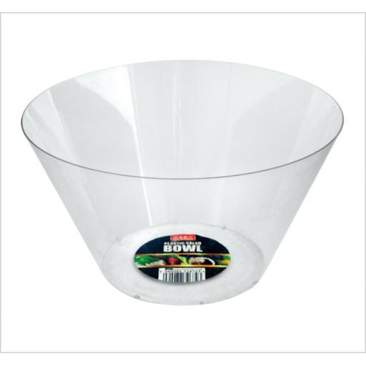 Clear Plastic Salad Bowl 25cm