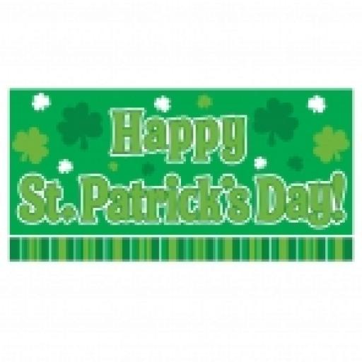 Happy St Patricks Day Banner Plastic Over 5 Feet L