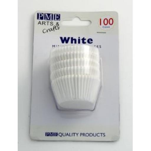 White Mini Cupcake Cases 100pc