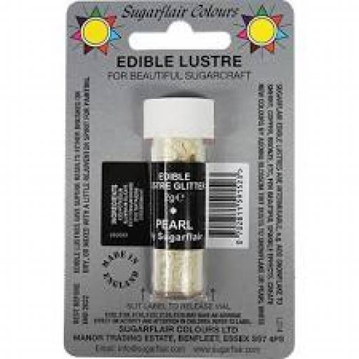 Sugarflair Edible Lustre Glitter - Pearl - 2g