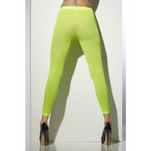 Opaque Footless Tights Neon Green