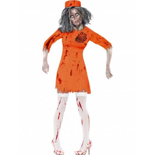 Zombie Death Row Diva Orange Size Large  UK 16-18
