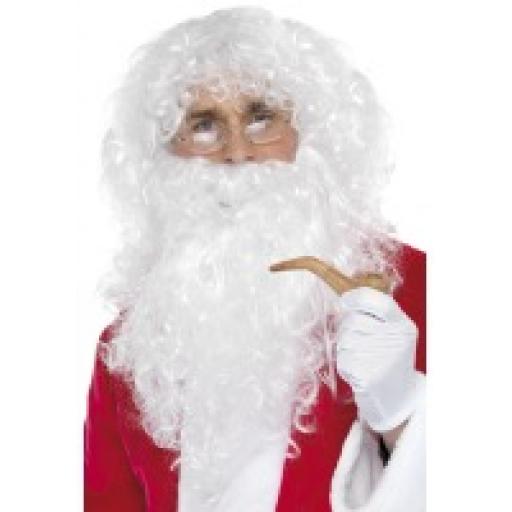Santa kit Wig Beard Glasses Pipe