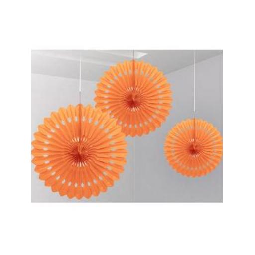 Decorative Fan 16 inch Orange 1pc