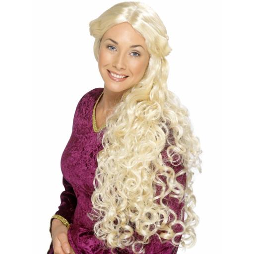 Renaissance Wig Blond Very Long Skin Parting