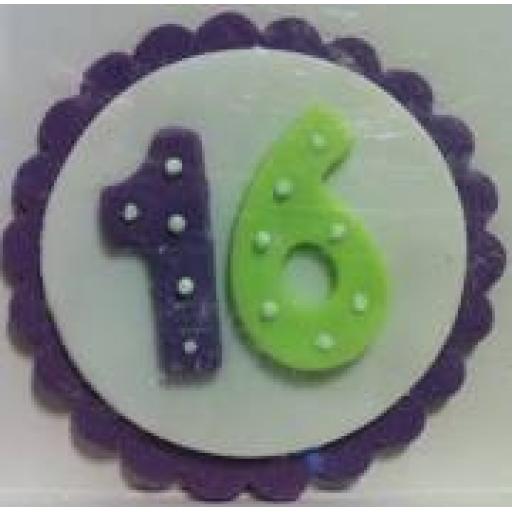 16th Birthday Sugar Cake Decoration