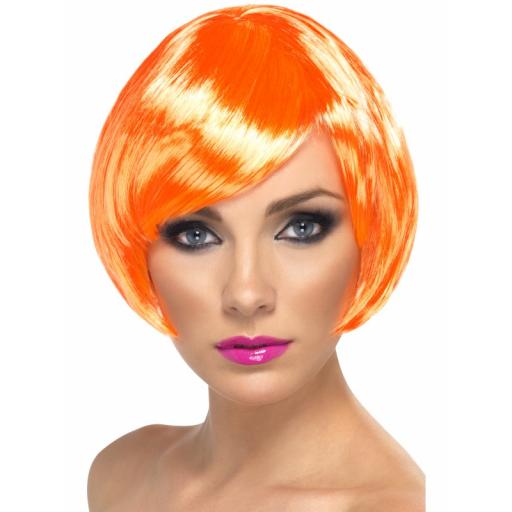 Babe Wig Fire Coral Short Bob with Fringe