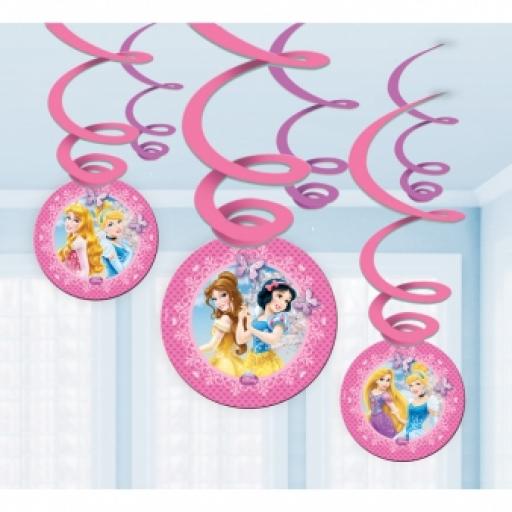 Princess Sparkle 6 Swirl Decorations