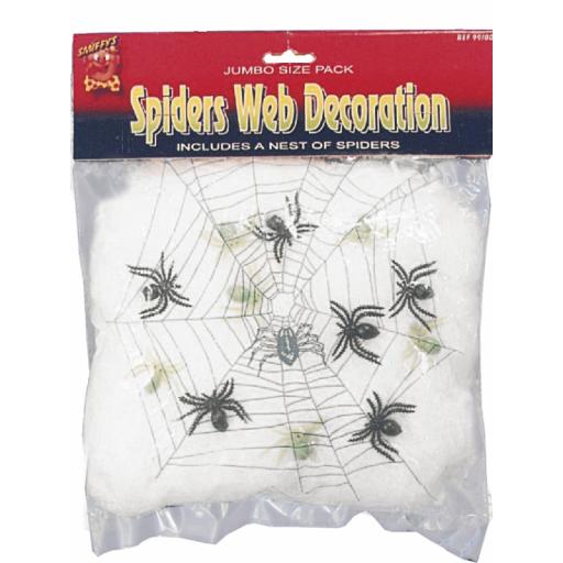 SPIDER WEB FIBRE + 6 SPIDERS CARDED