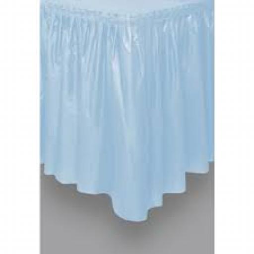 Plastic Table Skirt Powder Blue 73cm x 426cm