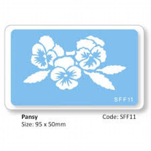 Pansy Stencil Reusable