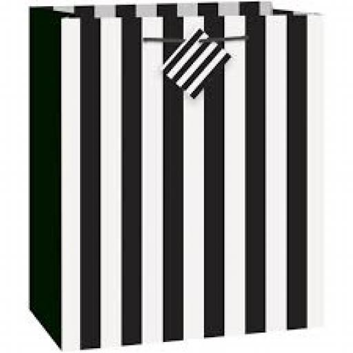 Black & White Striped Paper Gift Bag