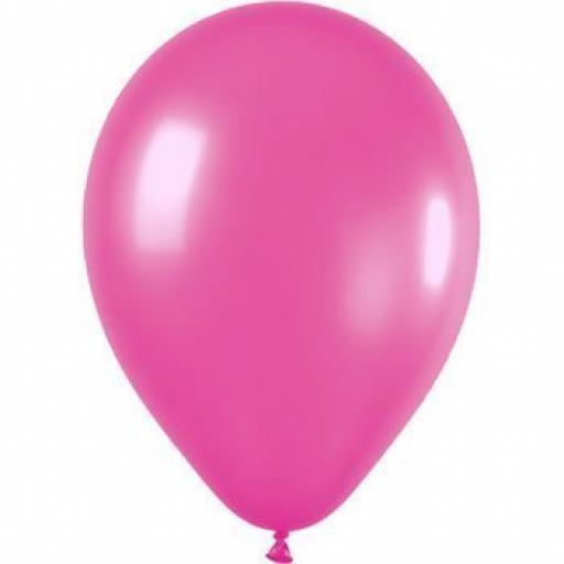 Met Fuchsia 12 in Latex Balloons 50pcs