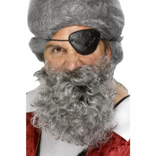 Pirate Beard Deluxe Grey