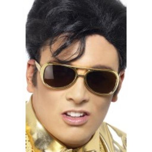 70s Elvis Shades - Gold Rim