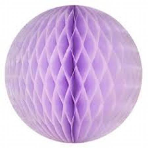 Honeycomb Ball Paper Decoration 8 inch Lilac