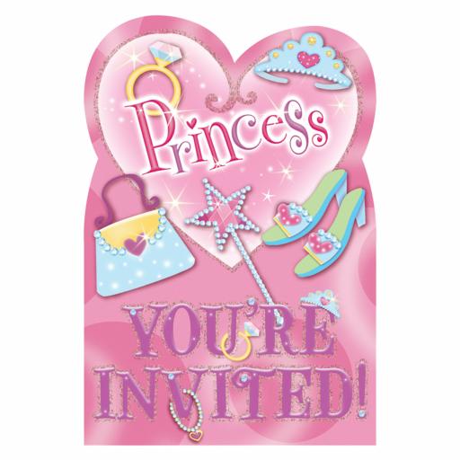 Princess Folded Invitation 8 set