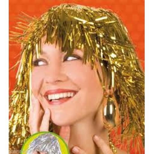 Cyber Tinsel Wig, Gold
