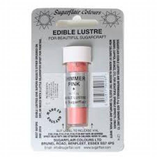 Sugarflair Edible Lustre Shimmer Pink 2g