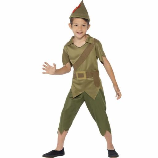 Robin Hood Child Outfit Top Trousers Hat Small
