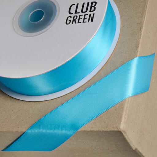 Double Sided Satin Ribbon 15mm x 1M Turquoise