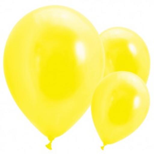 Met Citrus Yellow 12 inch Latex Balloon 50 pcs