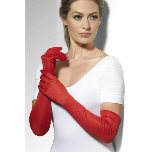 Gloves, Red, Long