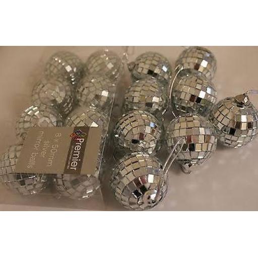 16x40mm Silver Mirror Balls