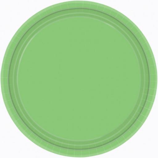 8 Kiwi Green Plates 9"