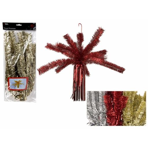 Tinsel Fountain Red/Gold/Silver