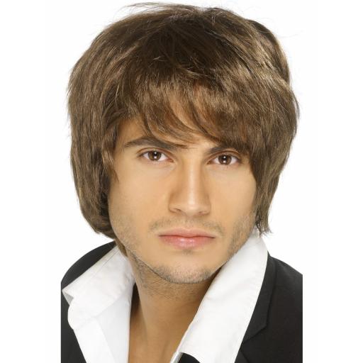 Boy Band Wig Brown Short Style