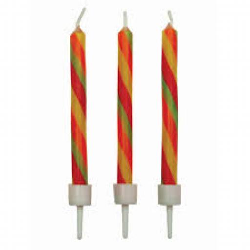 PME 10 candy stripe twist candles