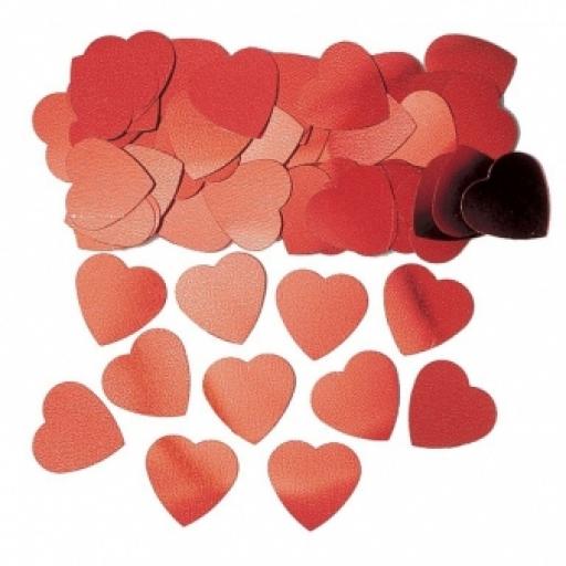 Red Jumbo Hearts Confetti - 14g