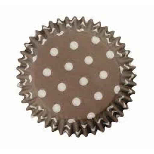 Brown Polka Dots Cupcake Cases 60pcs