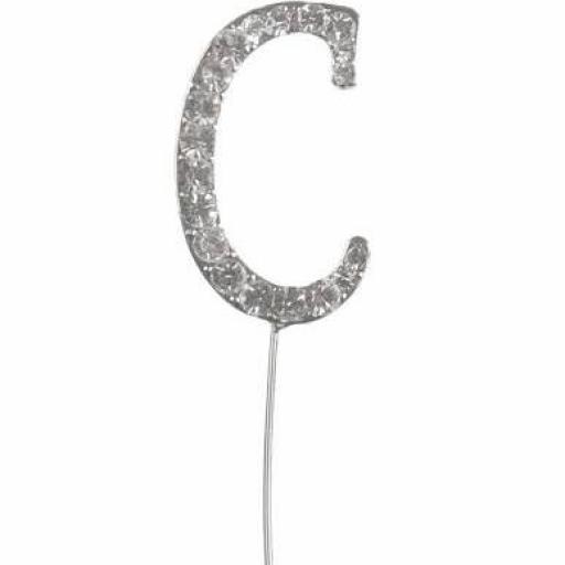Diamante Letter C Cake Topper Decoration