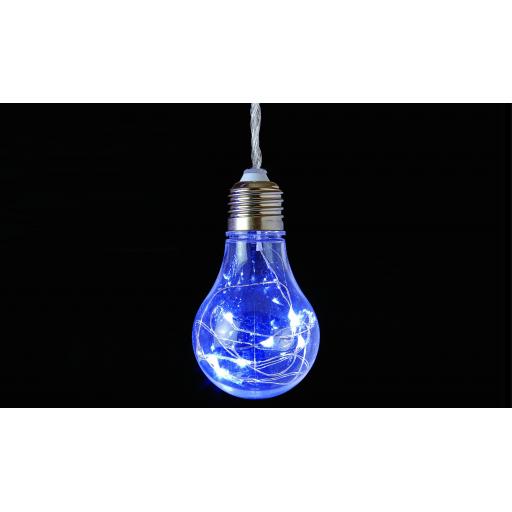 Pin Wire Edison Bulb Multi Action LED White Lights Set of 5