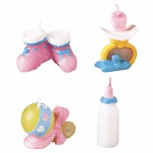4pc Baby Things Candle Set