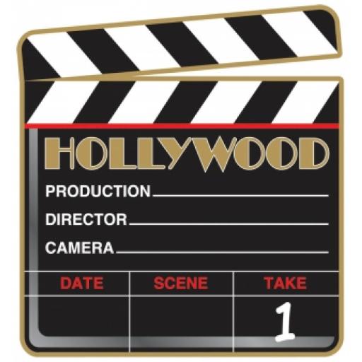 Hollywood Clapper Board Cutout 26cm