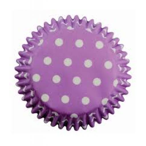 Lavender Polka Dots Cupcake Cases 60pcs
