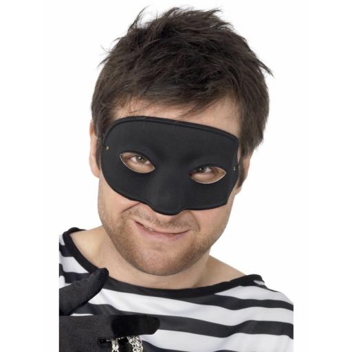 Burglar Eyemask, Black, Covers Nose