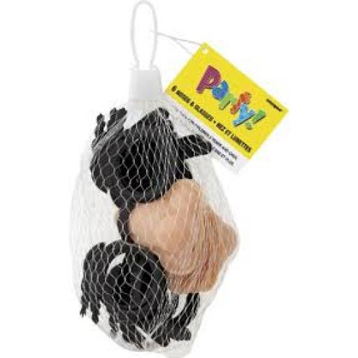 6 Noses & Glasses Party Bag Fillers