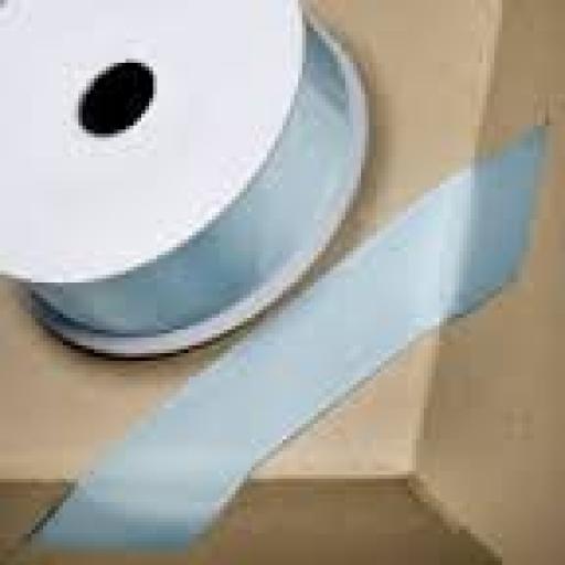 Double Sided Satin Ribbon 38mm x 1M Duck Egg Blue