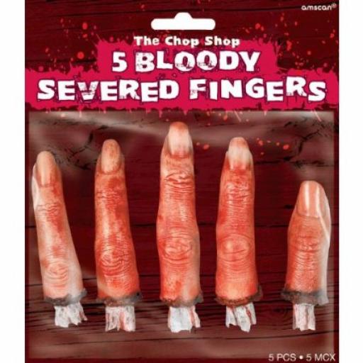5 Bloody Severed Fingers