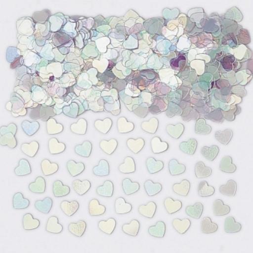 Sparkle Hearts Iridescent Metallic Confetti 14g