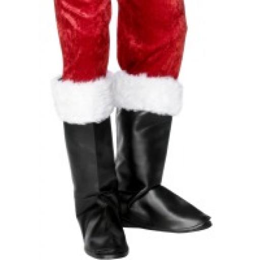 Santa Boot Covers With Fur Top